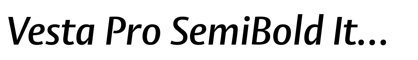 Vesta Pro SemiBold Italic